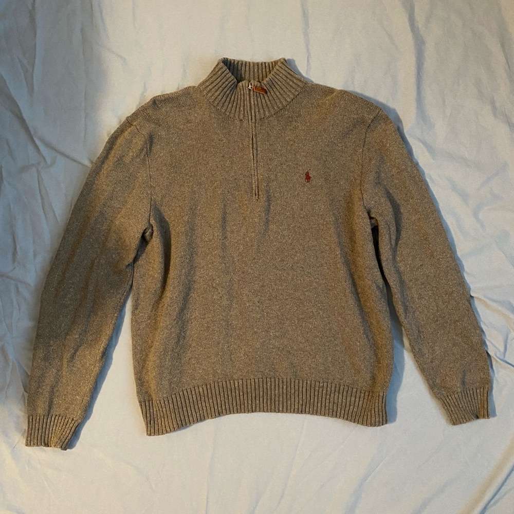 Polo by Ralph Lauren Grey Quarter Zip Sweatshirt